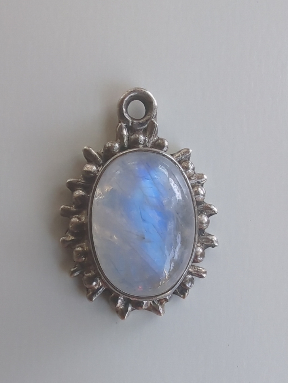 Moonstone Oval Shaped 925 Sterling Silver Pendant - Charm